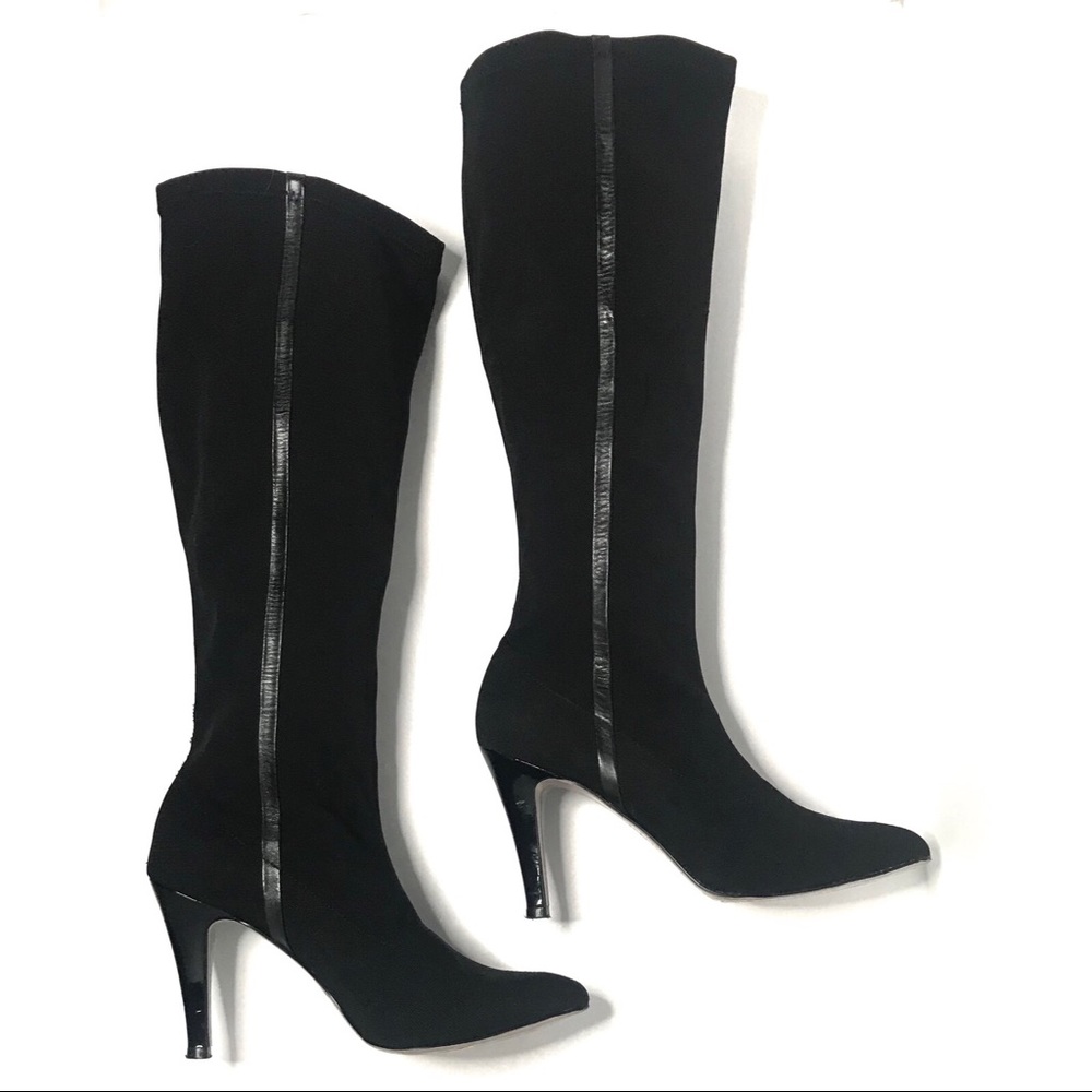 Ted Baker Knee High Black Boots Heel women Sz 7.5